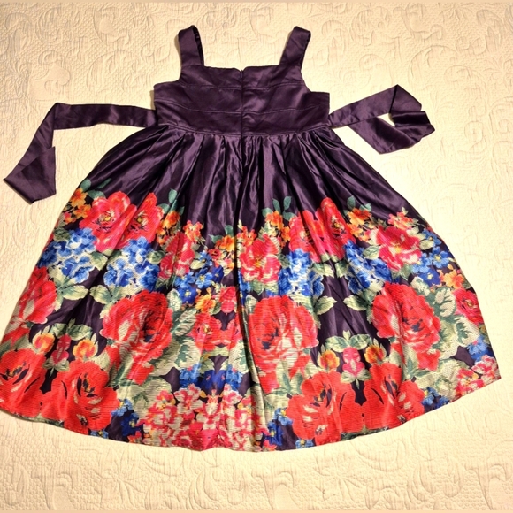 Monsoon girls size 11-12 years purply flowy fully lined sleeveless dress - Picture 5 of 13